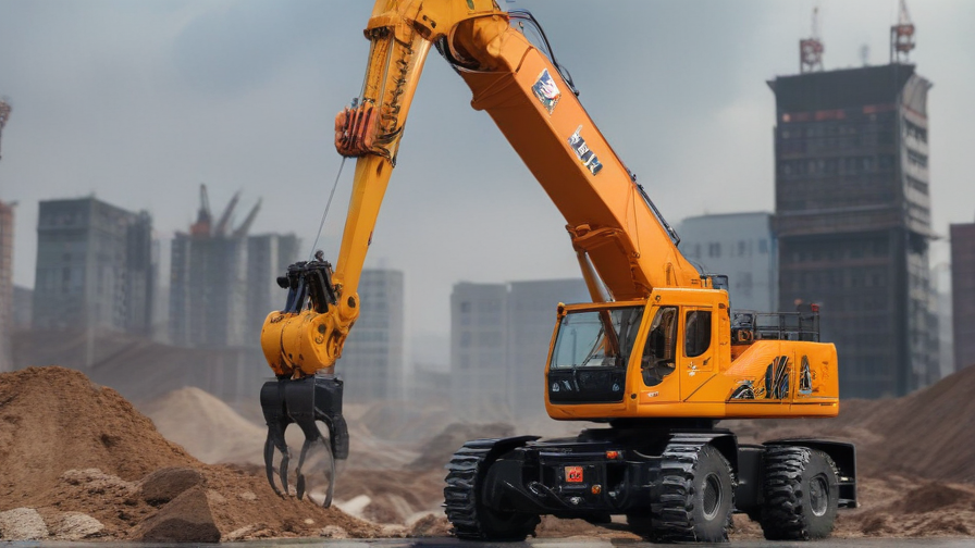 crane lifting excavator