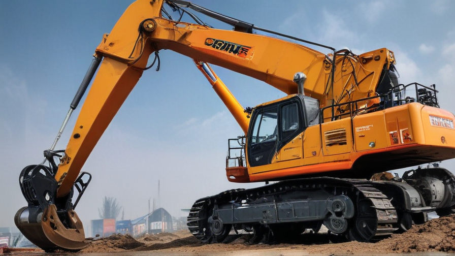 crane lifting excavator