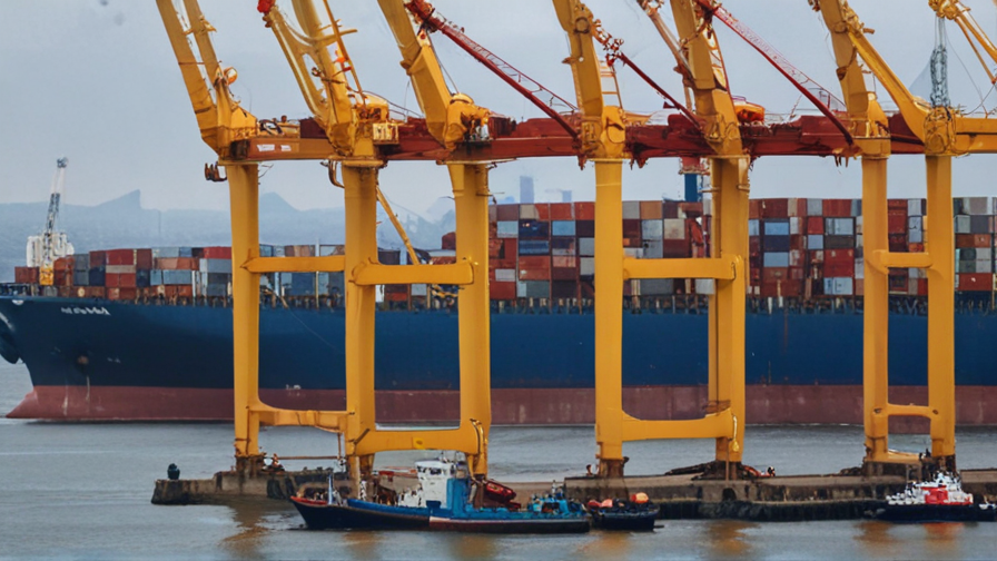 cranes in port