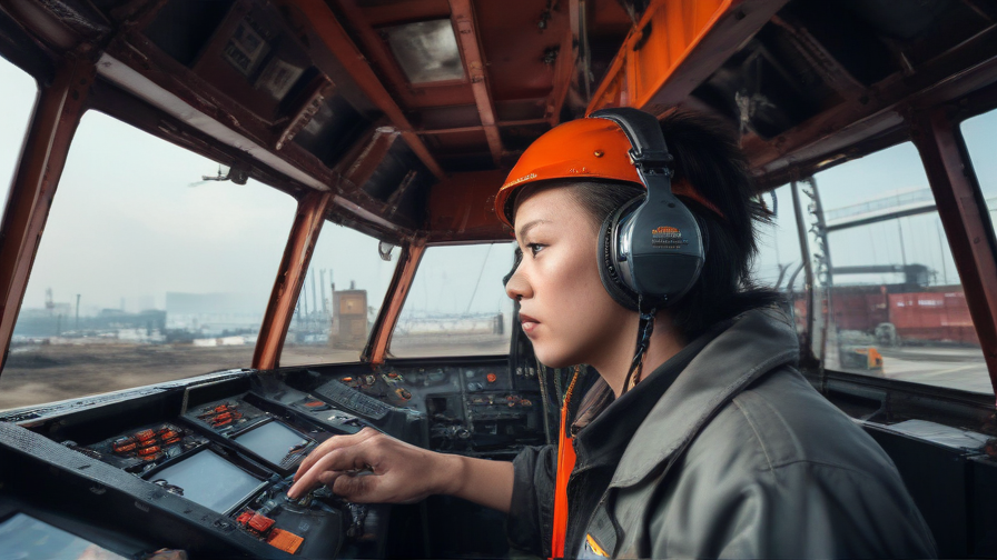 inside a crane cabin