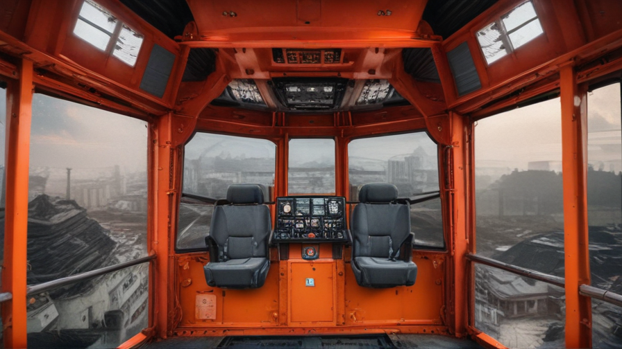 inside a crane cabin