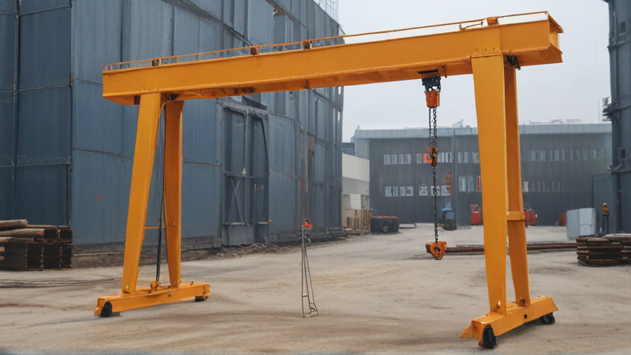portable wooden gantry crane