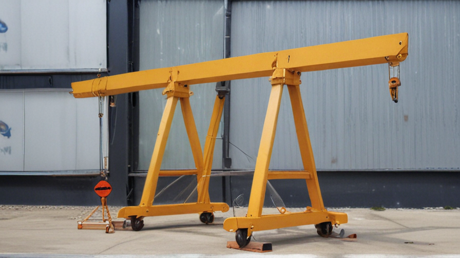portable wooden gantry crane