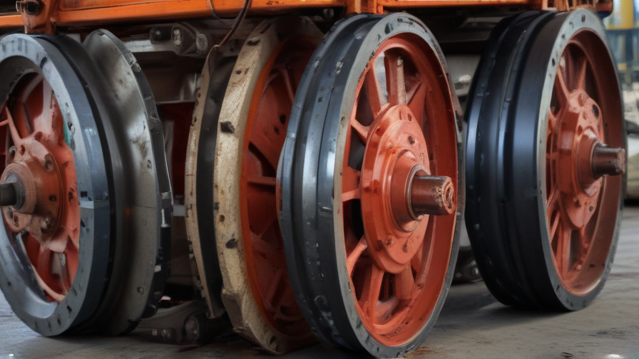 wheels on a crane with open grooves