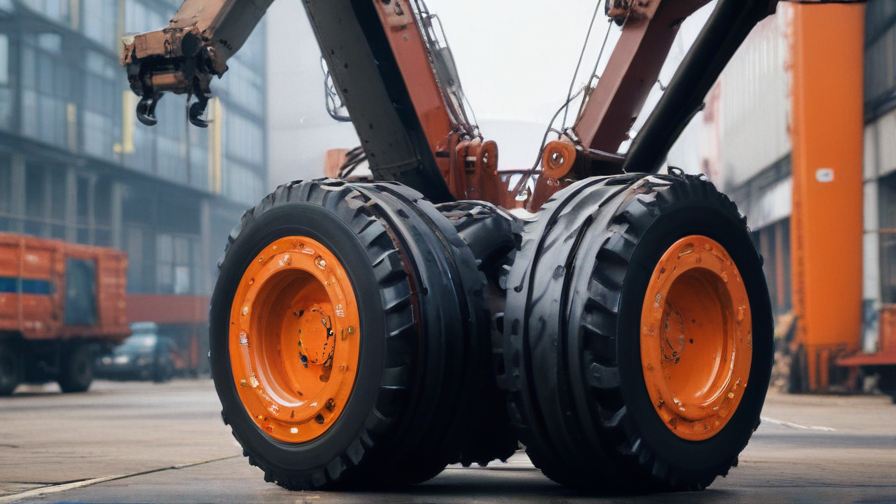wheels on a crane with open grooves