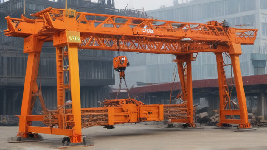 wooden gantry crane