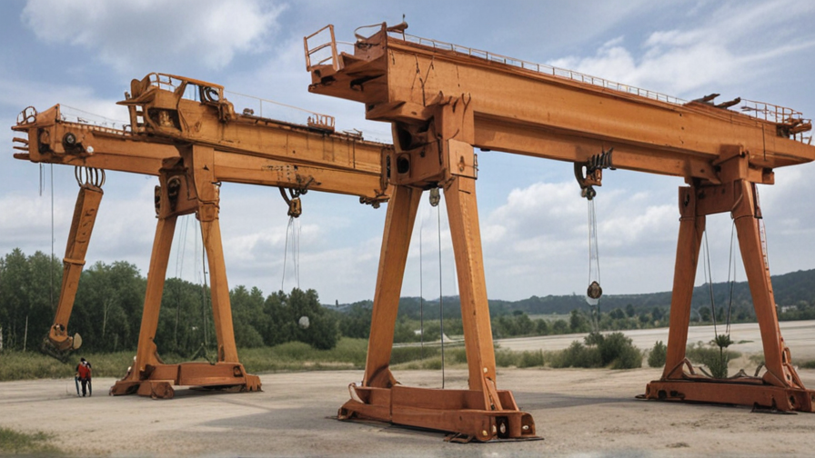 wooden gantry crane