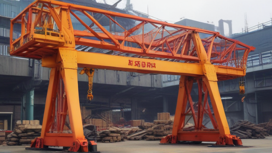 wooden wood gantry crane