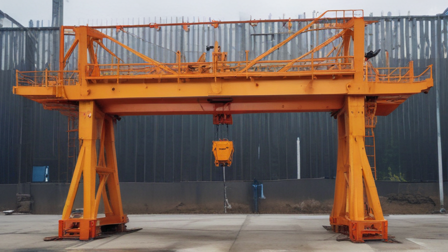 wooden wood gantry crane