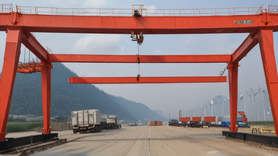 wooden wood gantry crane
