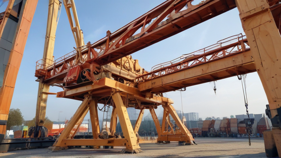 wooden wood gantry crane