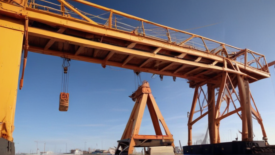wooden wood gantry crane